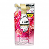 КAO Flair Floral Sweet Кондиционер-спрей Премиум для глажки белья, свежий аромат садовой розы, жасмина, гардении, ванили, сладкого персика, сменная упаковка 240 мл