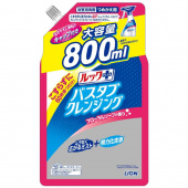 LION Чистящее средство для ванной комнаты LOOK PLUS быстрого действия против известкового налета аромат мыла сменная упаковка 800 мл