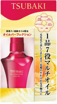 Масло SHISEIDO Tsubaki Oil Perfection для поврежденных волос термозащита цветочно-фруктовый аромат диспенсер 50мл, фото 1
