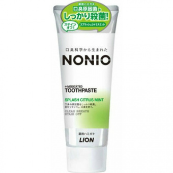 Зубная паста LION  NONIO+Medicated Toothpaste комплексного действия цитрусовая мята 130гр, фото 1