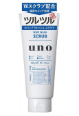 SHISEIDO Скраб для лица UNO мужской с натуральной глиной для всех типов кожи, 130 гр., туба 