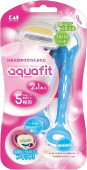KAI Бритва женская AQUA FIT со смазывающей полоской и защита от порезов 5 лезвий, 3 шт 