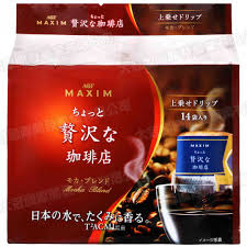 Кофе молотый AGF Little Luxury Mocha Blend MAXIM крепкий 8г*14шт  коробка, фото 1