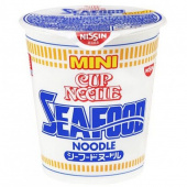 NISSIN Лапша быстрого приготовления CUP NOODLE SeaFooD MINI пшеничная c морепродуктами, 38 гр. термостакан