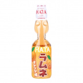 HATA KOSEN Напиток Ramune Orange РАМУНЕ газированный безалкогольный со вкусом Апельсина, 200 мл., стеклянная бутылка со стеклянным шариком