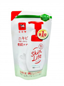 COW BRAND Skin Life Лечебно-профилактическая крем-пенка для умывания против акне c СICA Центелла Азиатской, сменная упаковка 140 мл