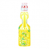 HATA KOSEN Напиток Ramune Yuzu РАМУНЕ газированный безалкогольный со вкусом Юдзу, 200 мл., стеклянная бутылка со стеклянным шариком
