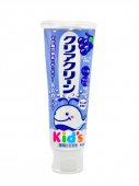 KAO Детская зубная паста Clear Clean с микрогранулами для деликатной чистки 1-8 лет, вкус винограда, туба 70 гр