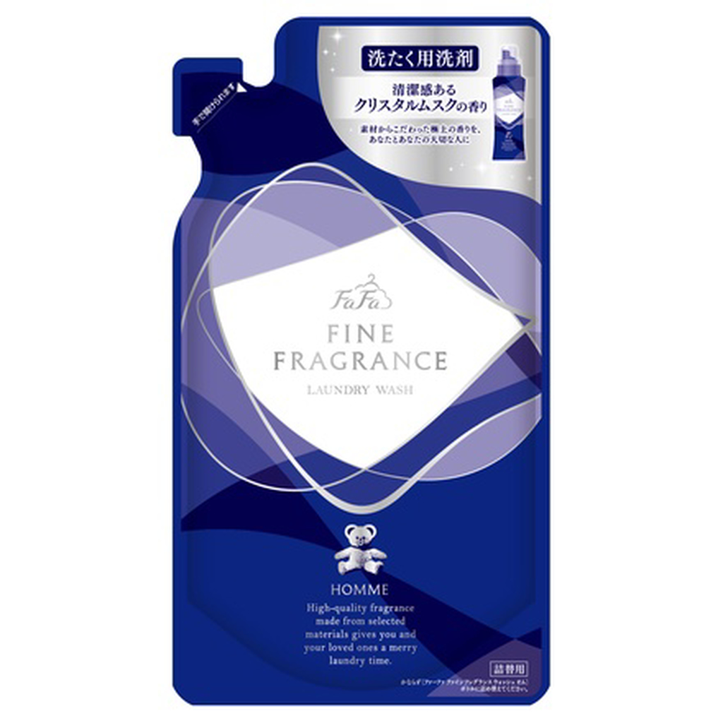 NISSAN FaFa Fine fragrance HOMME Жидкое концентрированное средство для стирки, тонкий аромат чая с бергамотом, сменная упаковка 360гр