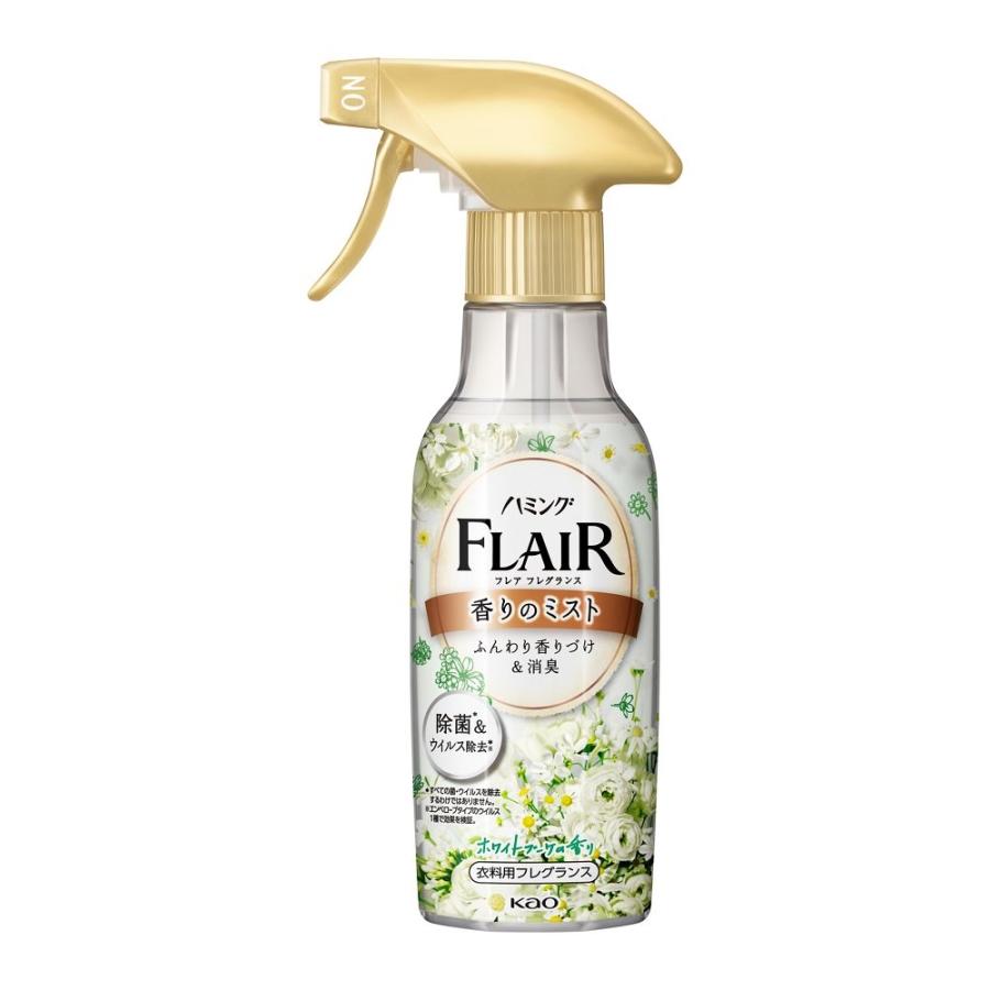 КAO Flair Floral Sweet Кондиционер-спрей для глажки белья, тонкий аромат белого букета, бутылка с распылителем 270 мл
