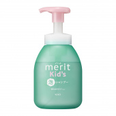 KAO Детский шампунь-пенка для волос MERIT KIDS бессиликоновый, склонных к спутыванию, цветочный аромат, 330 мл бутылка с пенообразователем