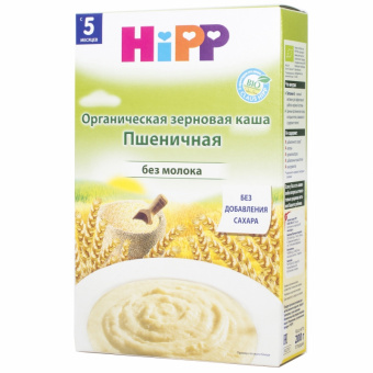 HIPP (ХИПП Русь) Каша безмолочная пшеничная (без сахара) с 5 мес короб 200гр, фото 1