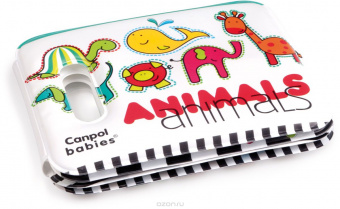 Мягкая книжка-игрушка Canpol Babies Colourful Animals с пищалкой, фото 1