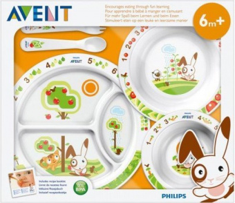 Avent набор посуды для малыша с 6 мес SCF716/00, фото 1