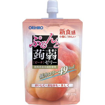 ORIHIRO Фруктовое желе «Персик» на основе конняку с содержанием натурального сока, 130 гр, фото 1