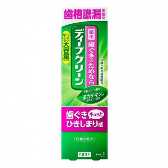 KAO DEEP CLEAN Профилактическая зубная паста с фтором и катехином чая, ар. зеленого чая и мяты  160 гр, фото 1