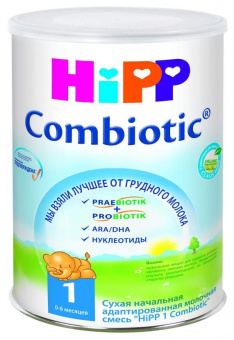 Смесь HIPP 1 Combiotic с 0-6 мес ж /б 350гр, фото 1
