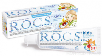 ROCS Зубная паста детская  с ароматом розы 3-7 лет 45гр, фото 1