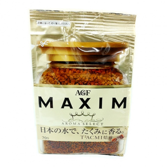 Кофе растворимый AGF Aroma Select MAXIM крепкий 70гр  мягкая упаковка, фото 1