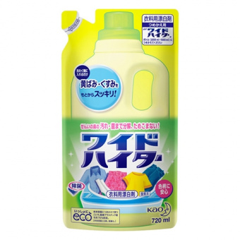 Отбеливатель KAO Wide Haiter жидкий для цветного белья 720 мл  мягкая  упаковка, фото 1
