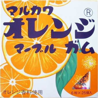 MARUKAWA Набор жевательных резинок, шарики, 6шт х 25 Апельсин, фото 1
