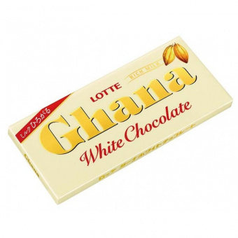 Lotte GHANA White Chocolate Белый шоколад, плитка, 45 гр., фото 1