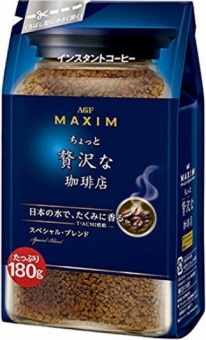 Кофе растворимый AGF Little Luxury Special Blend MAXIM крепкий 180гр  мягкая упаковка, фото 1