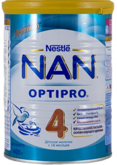 Детское молочко NAN 4 OPTIPRO с 18 мес ж/б 400гр, фото 1
