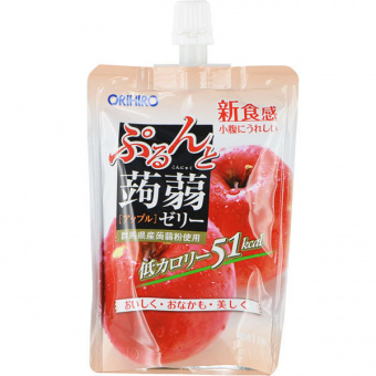 ORIHIRO Фруктовое желе «Яблоко» на основе конняку с содержанием натурального сока, 130 гр, фото 1