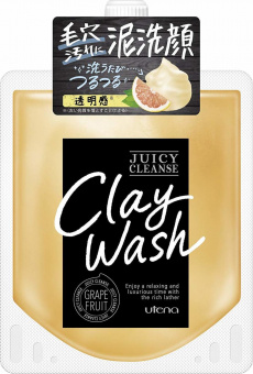 Пенка Utena Juicy Cleanse для умывания на основе глины с для сияния с ароматом грейпфрукта 110 гр, фото 1