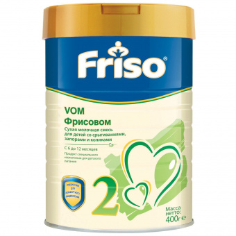 Сухая молочная смесь-2 FRISOvom  6-12мес ж /б 400гр, фото 1