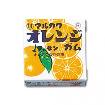Жевательная резинка Marukawa Marble Orange Апельсин 1 упаковка по 4 шарика 5,4 гр, фото 1