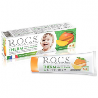 ROCS Зубная паста-гель детская  вкус манго 2-6 лет 56гр, фото 1