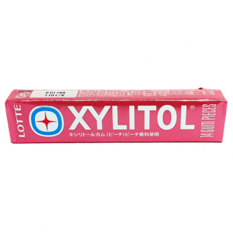 Жевательная резинка Lotte Xylitol со вкусом персика без сахара 14шт, фото 1