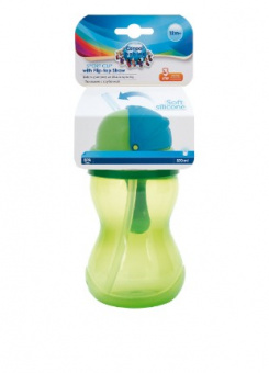 Бутылочка-поильник Canpol Babies с силиконовой трубочкой зеленый, фото 1