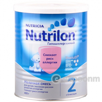 Смесь NUTRILON Гипоаллергенный 2 6-12мес ж/б 400гр, фото 1