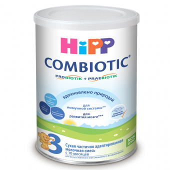 Смесь HIPP 3 Combiotic с 10 мес ж /б 350гр, фото 1